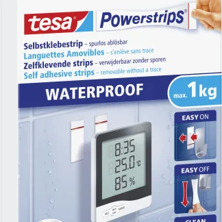 tesa Powerstrips Haken Small Waterproof Kunststoff, weiß