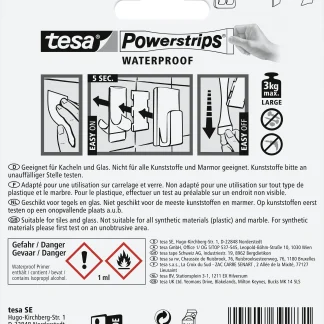 tesa Powerstrips Doppelhaken Waterproof weiß