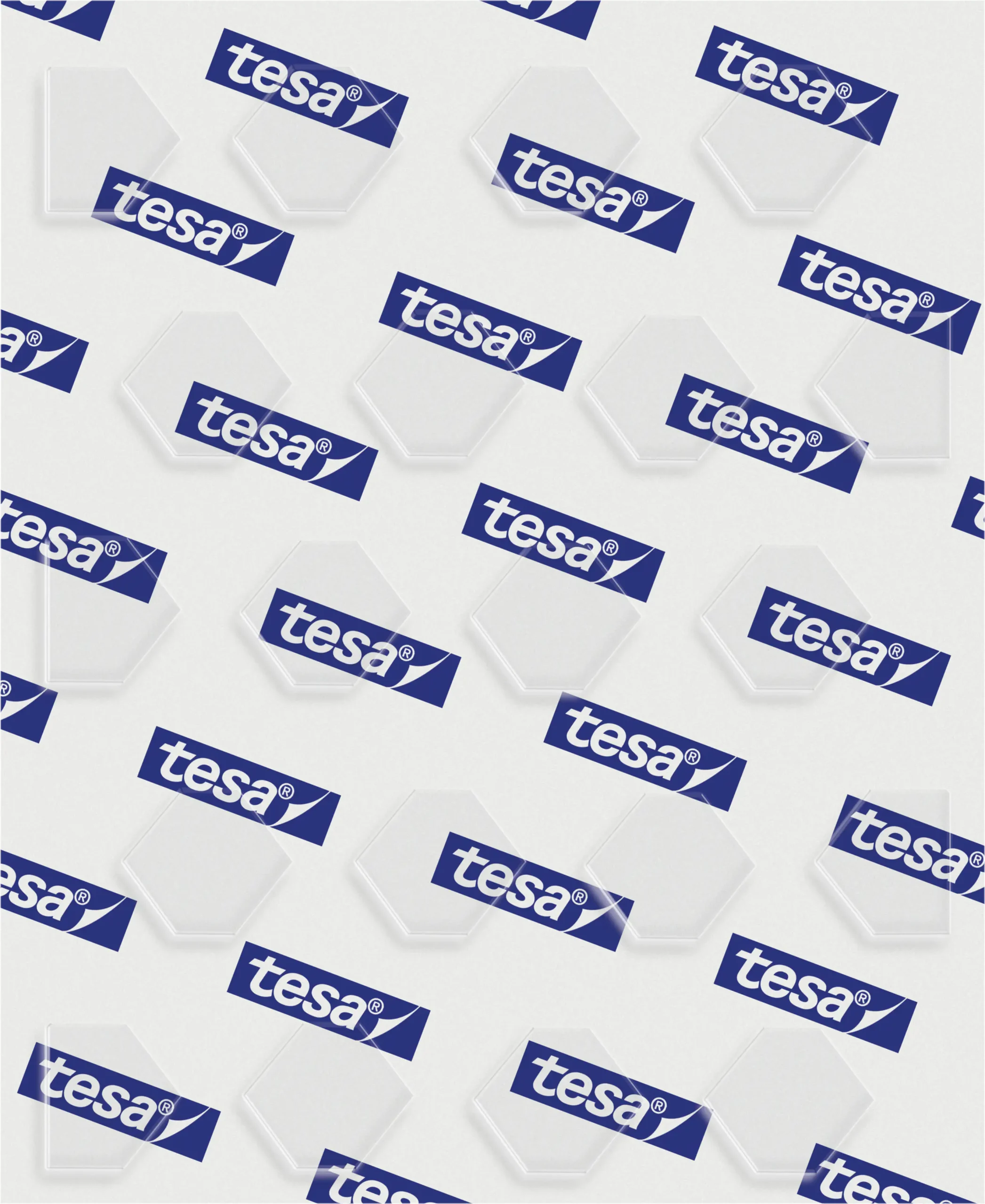 tesa Klebepads doppelseitig, transparent, 60 Stück