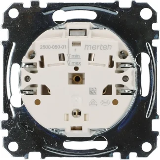 Merten Steckdose mit Klappdeckel System M, anthrazit, MEG2311-0414