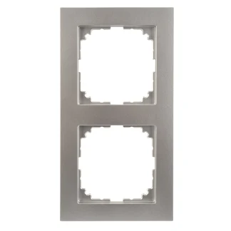 Merten Abdeckrahmen 2-fach Serie M-Pure, Aluminium, MEG4020-3660