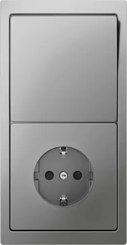 Merten Steckdose Serie Design, Edelstahl, MEG2301-6036