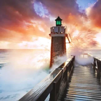 papermoon Vlies- Fototapete Digitaldruck 350 x 260 cm Lighthouse