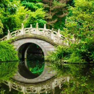 papermoon Vlies- Fototapete Digitaldruck 350 x 260 cm Japanese Garden