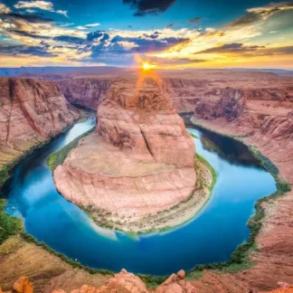 papermoon Vlies- Fototapete Digitaldruck 350 x 260 cm Horseshoe Bend