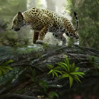 papermoon Vlies- Fototapete Digitaldruck 350 x 260 cm Jaguar on the Prowl