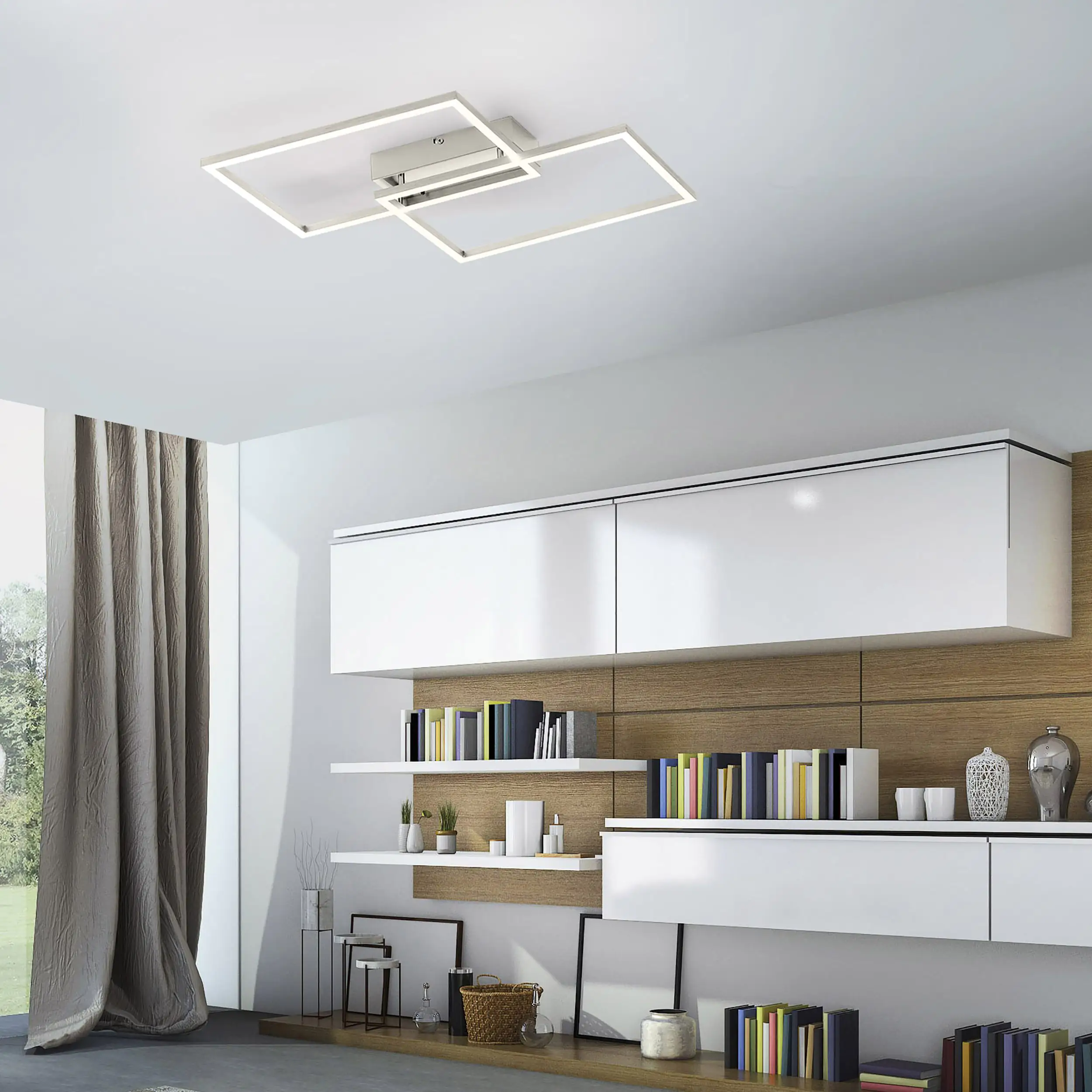Leuchten Direkt LED Deckenleuchte Iven 50 x 42 cm dimmbar