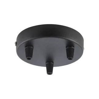 Leuchten Direkt Lampenbaldachin 3-flammig schwarz 12 x 2,5 cm