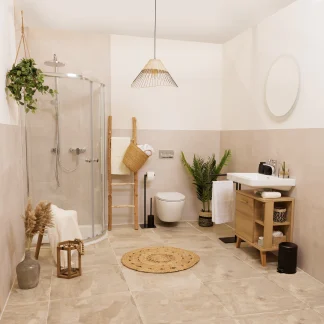 Leuchten Direkt Pendelleuchte Reed schwarz 48 cm E27 dimmbar 60 W