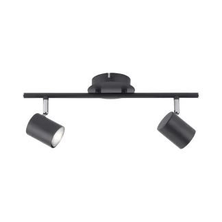 Leuchte Direkt 2er Spot Tarik anthrazit 40,4 x 11 cm GU10, warmweiß