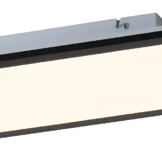 Leuchten Direkt LED Deckenleuchte Flat schwarz 79,5 x 24,5 cm warmweiß
