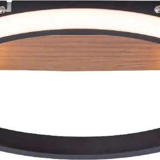 Leuchten Direkt LED Deckenleuchte Trooper holzdekor, warmweiß