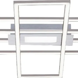Leuchten Direkt LED CCT Deckenleuchte Asmin stahl 99 x 69,5 cm dimmbar