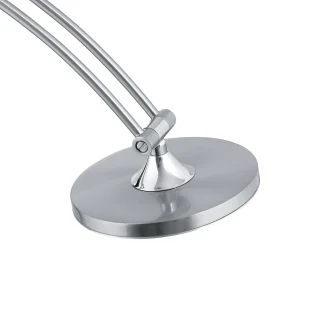 LED-Stehleuchte Loop nickel-matt chrom Tastdimmer schwenkbar