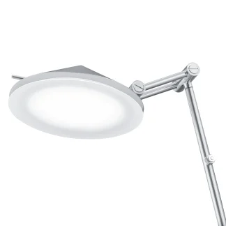 LED-Stehleuchte Hott nickel matt chrom Tastdimmer