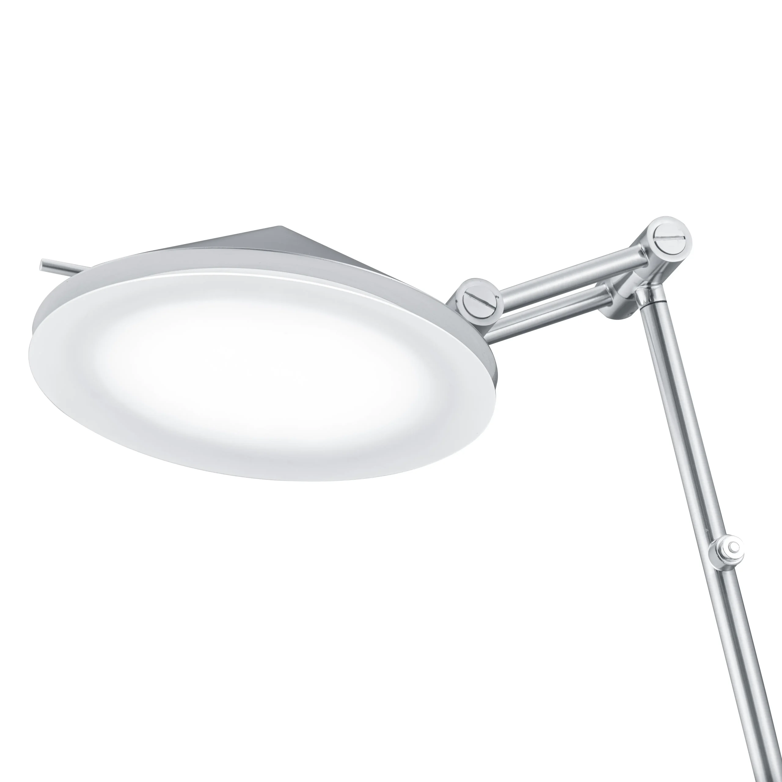 LED-Stehleuchte Hott nickel matt chrom Tastdimmer