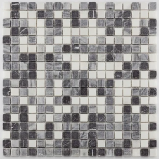 Mosaikfliese Marmor Mini 30 x 30 cm grau Steinmaß: ca. 1,5 x 1,5 cm
