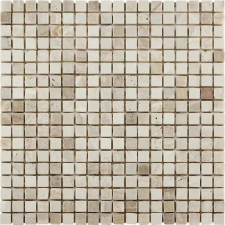 Mosaikfliese Marmor Mini 30 x 30 cm beige Steinmaß: ca. 1,5 x 1,5 cm