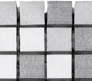 Fliesenbordüre Metal Mini 5 x 30 cm silber Steingröße: ca. 1,5 x 1,5 cm