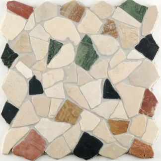 Mosaikfliese Marmor Bruch 30 x 30 cm multicolor