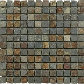 Mosaikfliese Schiefer 30 x 30 cm multicolor Steinmaß: ca. 2,3 x 2,3 cm