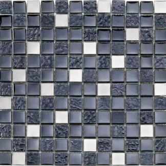 Mosaikfliese Rustica Maxi 30 x 30 cm schwarz Steinmaß: ca. 2,3 x 2,3 cm