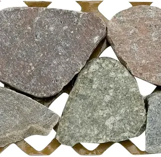 Fliesenbordüre Flusskiesel 5 x 30 cm multicolor