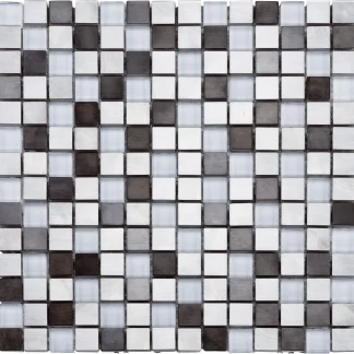 Mosaikfliese Metal 5 30 x 30 cm silber Steinmaß: ca. 1,85 x 1,85 cm