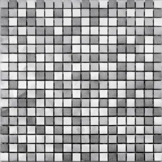 Mosaikfliese Metal 2 30 x 30 cm silber Steinmaß: ca. 1,5 x 1,5 cm