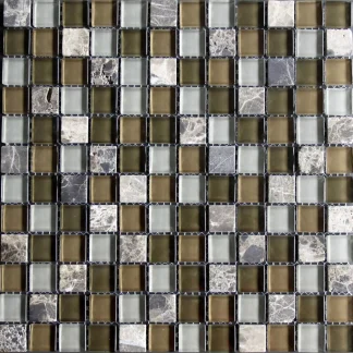 Mosaikfliese Rustica Maxi 30 x 30 cm braun-beige Steinmaß: ca. 2,3 x 2,3 cm