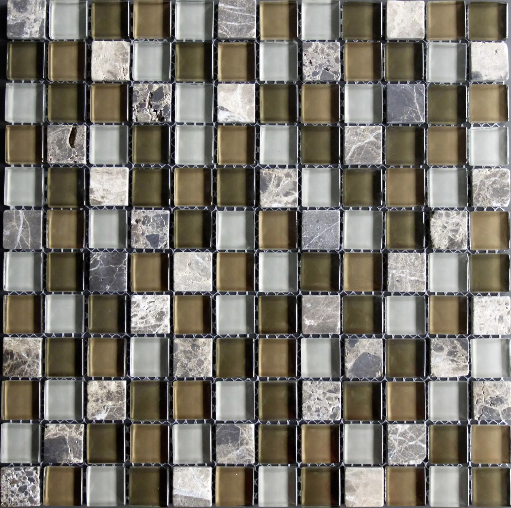 Mosaikfliese Rustica Maxi 30 x 30 cm braun-beige Steinmaß: ca. 2,3 x 2,3 cm