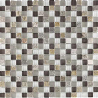Mosaikfliese Rustica Mini 30 x 30 cm beige-grau Steinmaß: ca. 1,5 x 1,5 cm