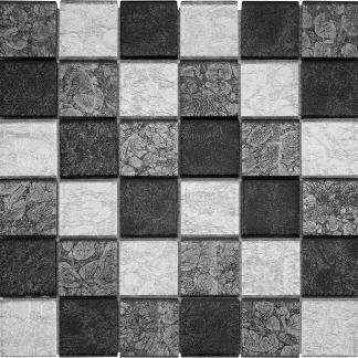 Mosaikfliese Glas Mini 30 x 30 cm grau Steinmaß: ca. 4,8 x 4,8 cm