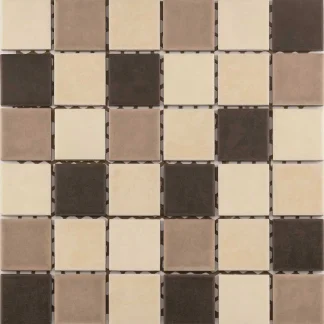 Mosaikfliese Maxi 30 x 30 cm cappuccino-braun Steinmaß: ca. 4,7 x 4,7 cm