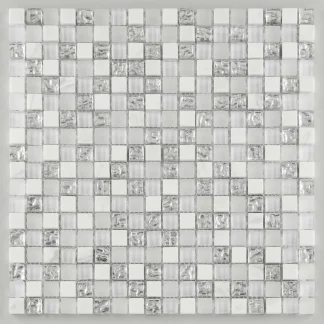 Mosaikfliese Rustica Mini 30 x 30 cm weiß Steinmaß: ca. 1,5 x 1,5 cm