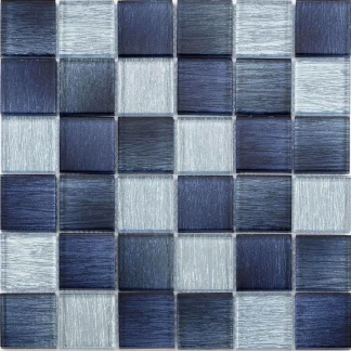 Mosaikfliese Glas Diamond 30 x 30 cm blau Steinmaß: ca. 4,8 x 4,8 cm
