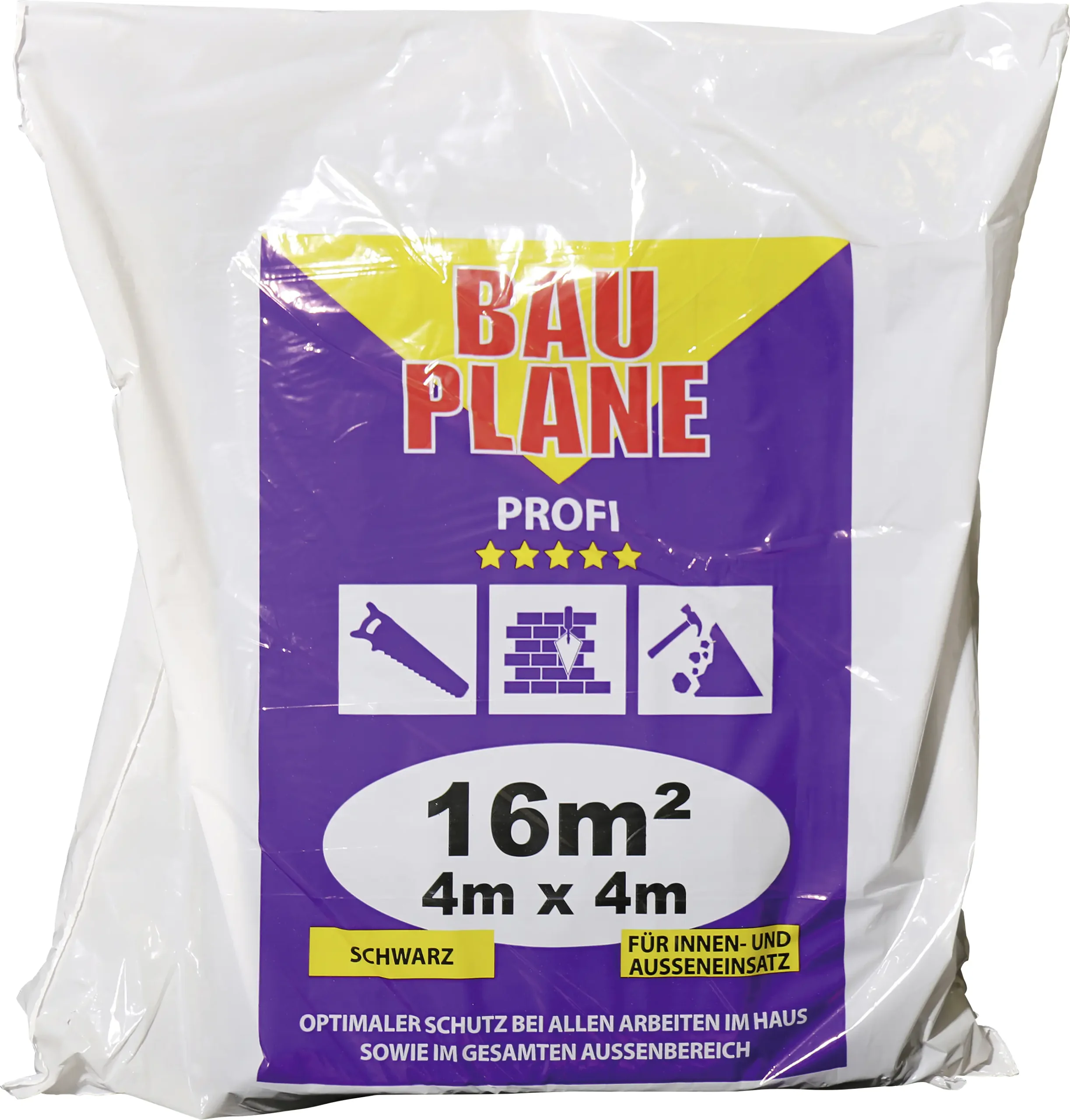 Jufol Bauplane Profi 0,08 mm 4 x 4 m = 16 schwarz