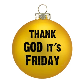 Riffelmacher Weihnachtskugel Ø 6 cm goldgelb matt - Thank god it`s Friday