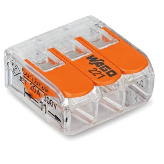 Wago Compact Hebelklemme Anzahl Leiter: 3, 0,14 - 4 mm², 50 Stück