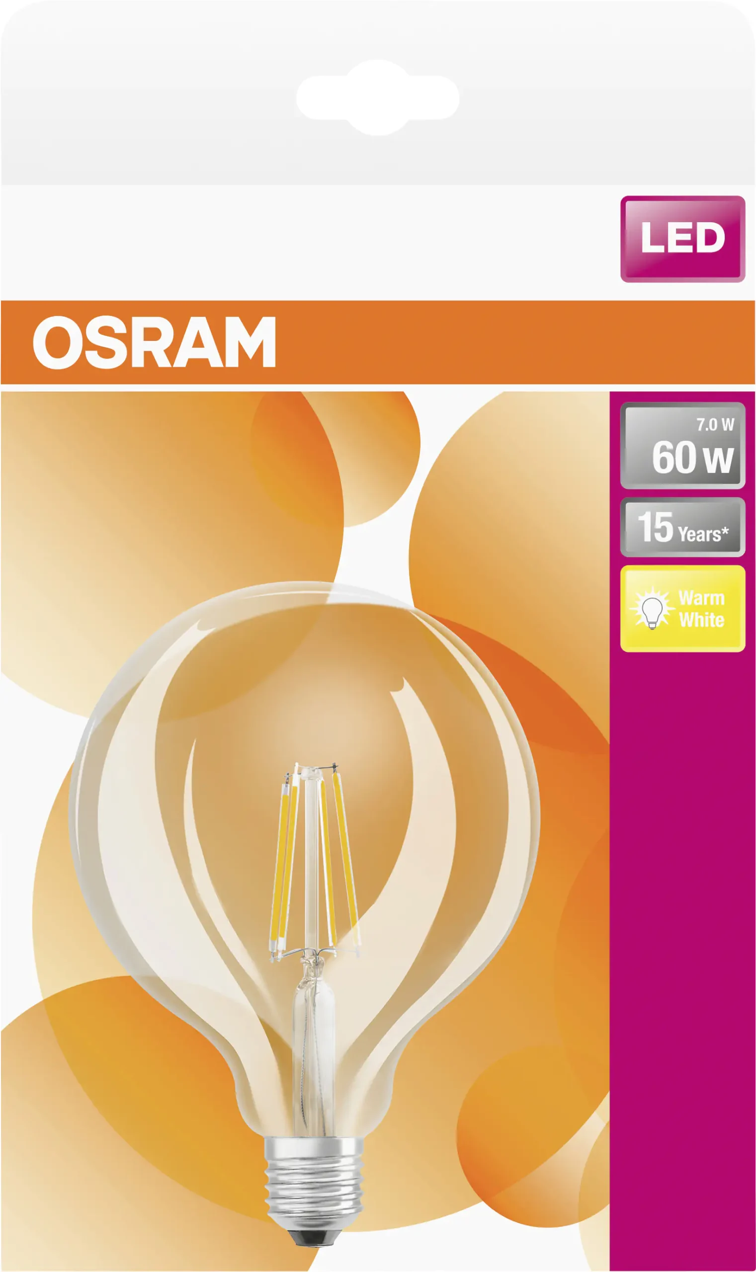 Osram LED Leuchtmittel Classic E27 7W warmweiß, klar