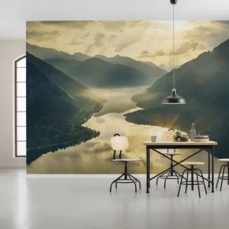 Komar Vlies Fototapete Gold Mountains 400 x 250 cm