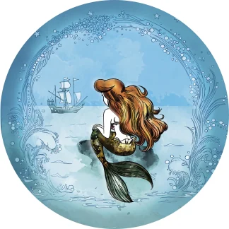 Komar Vlies Fototapete Dot Ariel Dreaming Ø 128 cm, selbstklebend