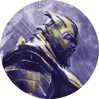 Komar Vlies Fototapete Dot Aveng Painti Thanos Ø 128 cm, selbstklebend