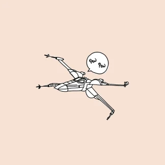 Komar Wandbild Star Wars Pew Pew 30 x 40 cm