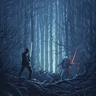 Komar Vlies Fototapete Star W Wood Fight 200 x 280 cm