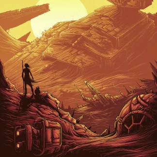 Komar Vlies Fototapete SW Jakku Star Destr 200 x 280 cm