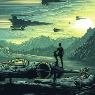 Komar Vlies Fototapete SW X-Wing Assault T 200 x 280 cm