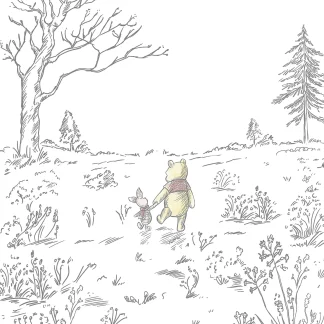 Komar Vlies Fototapete Winnie Pooh Walk 200 x 280 cm