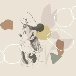 Komar Vlies Fototapete Minnie Soft Shapes 350 x 280 cm