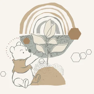 Komar Vlies Fototapete Winnie Pooh Grow 300 x 280 cm